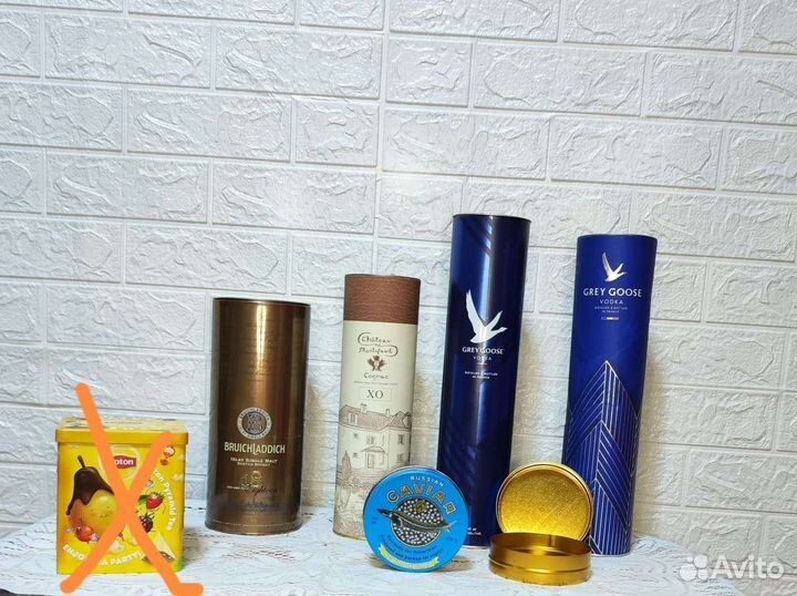 Жестяные банки - тубусы, стеклянные банки, бутылки