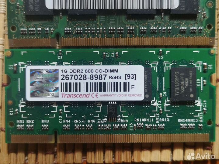 Оперативная память Samsung transcend 1000мб ddr2