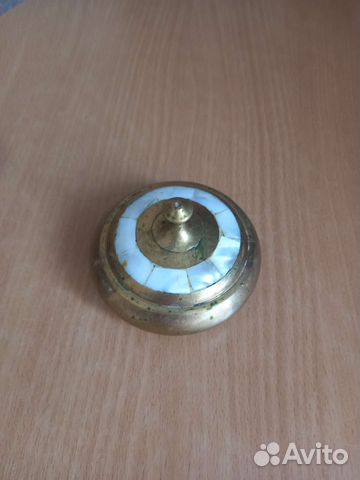 Шкатулка бронза, латунь, натуральный перламутр