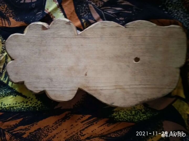 Резное панно из дерева- голова казака