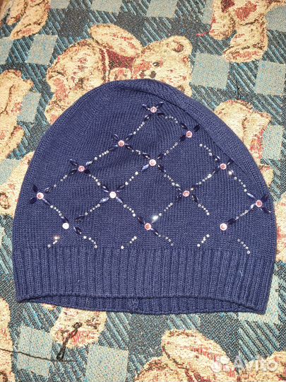 Шапка шлем зимняя для девочки 52 54