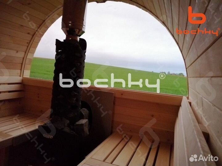 Мобильная Баня бочка 1,36x2м круг от производителя