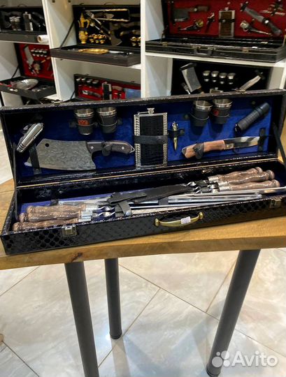 Набор для шашлыка в чемодане наб.37.64