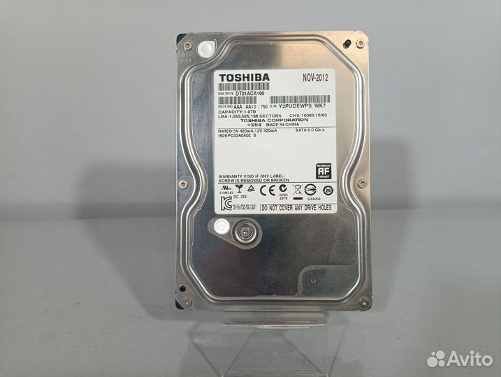 Жесткий диск для пк: Toshiba DT01ACA100 1TB #3