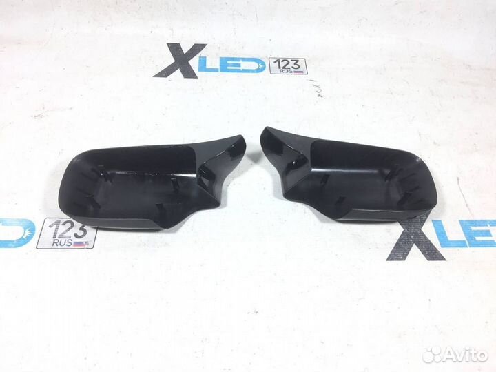 Накладки на крышки зеркал BMW E46 M чёрный глянец