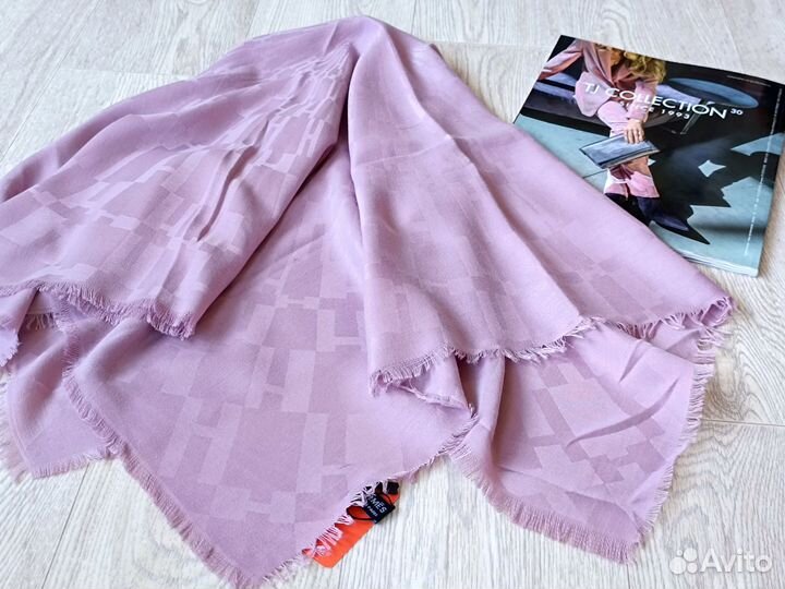 Розовый Шерсть платок Hermes