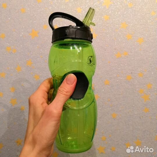 Фляга Бутылка Спорт с трубочкой