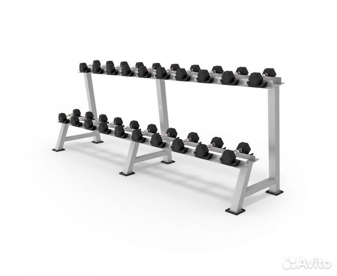 Стойка для хранения гантелей DFC 12,5-50кг, 10 пар