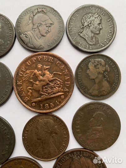 Монеты.-8 Старая Англия.Канада