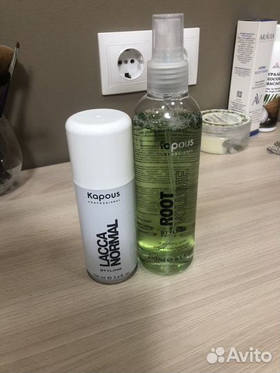 Спрей для обьема и лак для волос kapous