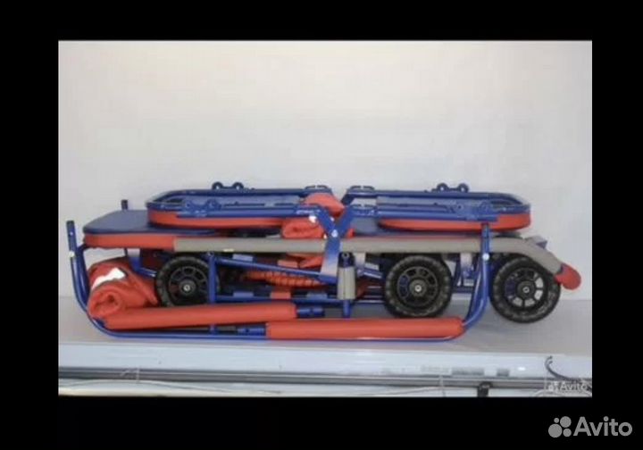 Санки на колесах для двойни