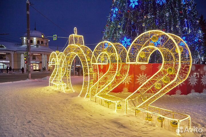 Светодиодная фигура Карета