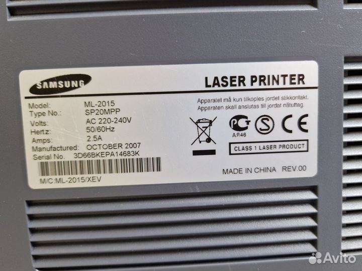 Принтер лазерный Samsung ML-2015