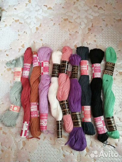 Нитки хлопчатобумажные мулине