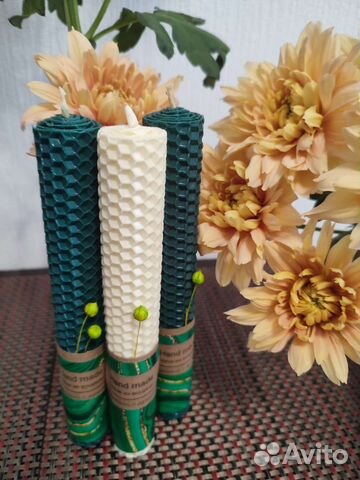 Свечи ручной работы из вощины