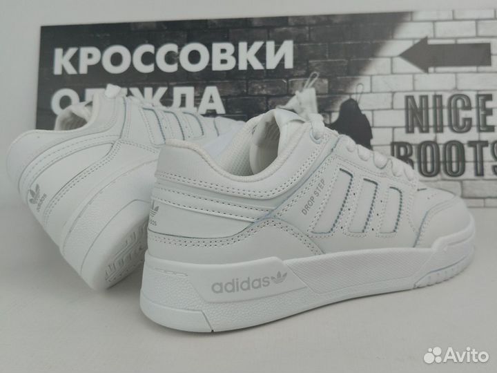 Кроссовки кеды adidas drop step белые