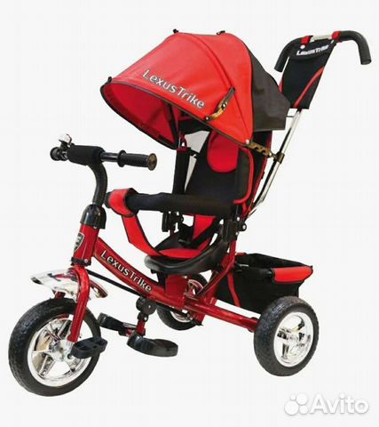 Трехколесный велосипед lexus trike красный eva