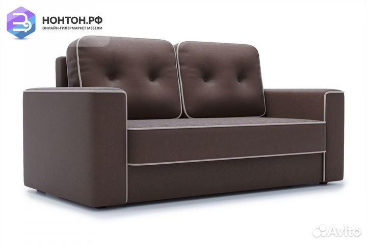 Диван еврокнижка Берген коричневый