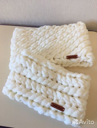 Новые снуды из плюшевой пряжи