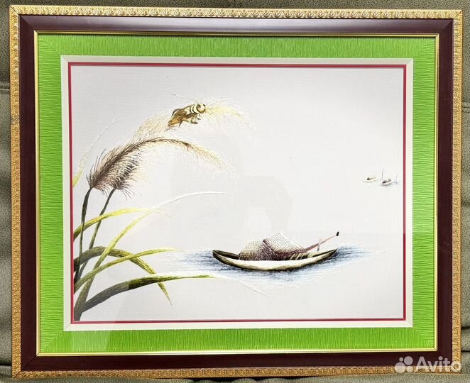 Картина вьетнамская вышивка