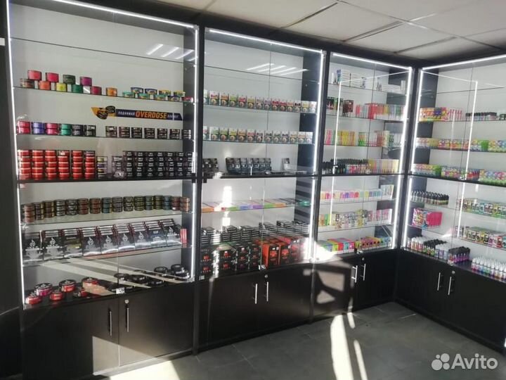 Витрины и прилавки для вейп магазина