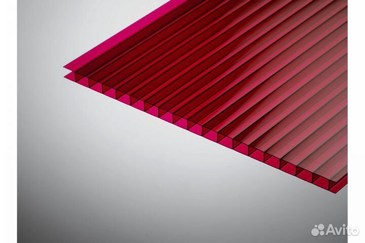 Поликарбонат сотовый 8мм Гранат