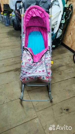 Детские санки коляска