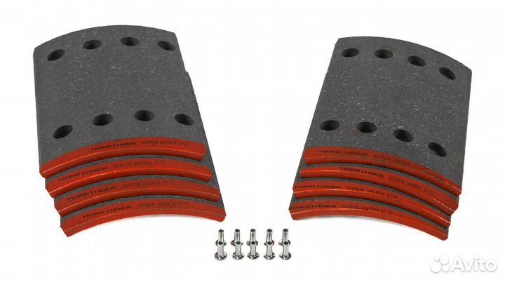 Накладки тормозные комплект (номинал) (с заклепкам