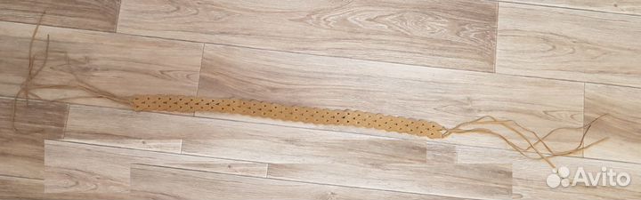 Ремень женский, бежевый, с бахромой на концах, нов