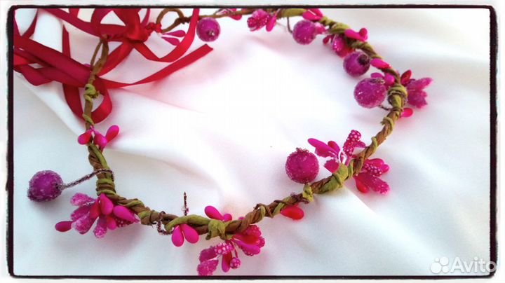 Венок для волос ручной работы