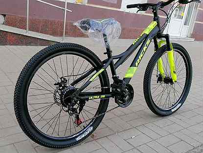 Скоростной велосипед Черно зеленый новый