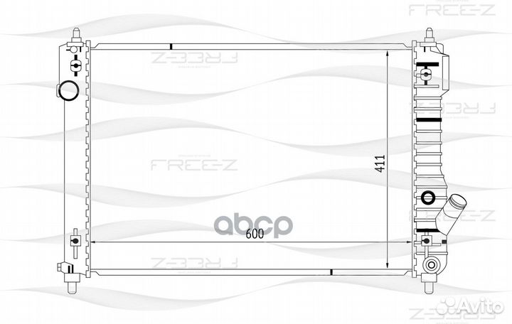 Радиатор системы охлаждения chevrolet Aveo 08