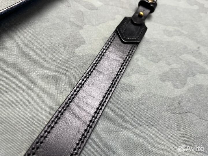 Ремень для ружья натуральная кожа черный