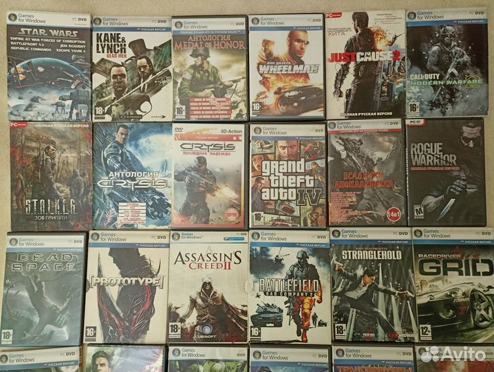 Диски с играми для пк, с фильмами и мр3
