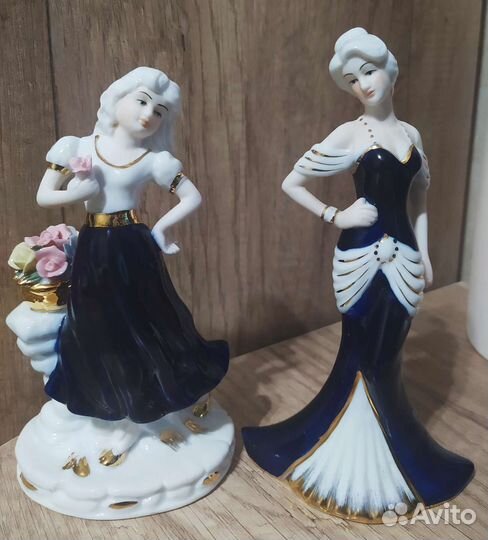 Статуэтка фарфоровая Девушка с цветами