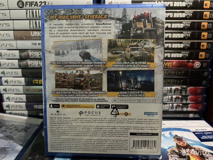 Диск Snowrunner PS5 / Новый