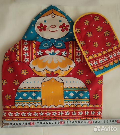 Кухонный комплект: грелка на чайник+прихватка