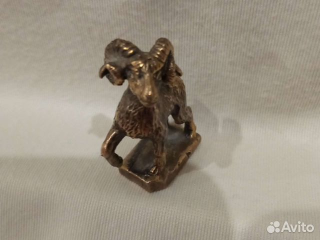 Статуэтка миниатюра Овен бронза