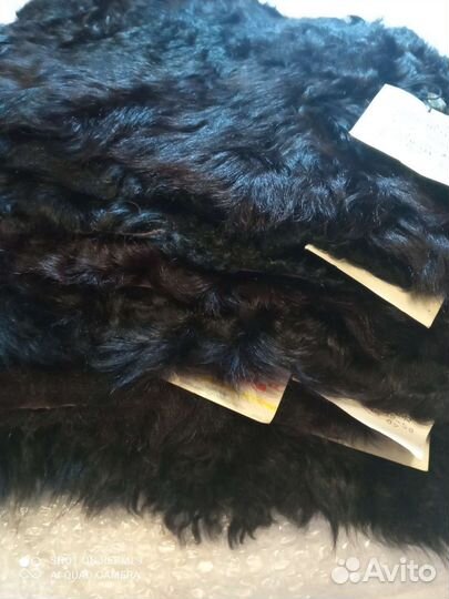 Шкурка(пластина)из мерлушки(каракуль)черная,Гост