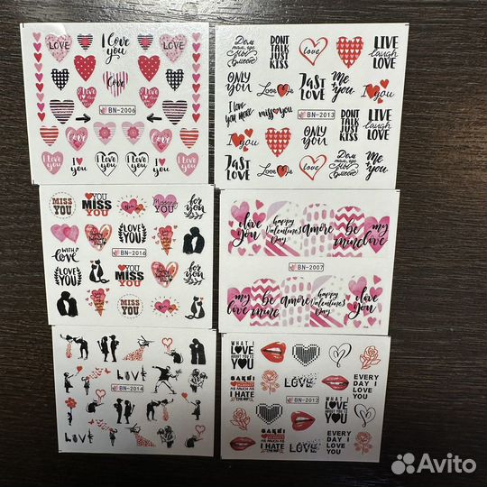 Наклейки для ногтей маникюр слайдеры