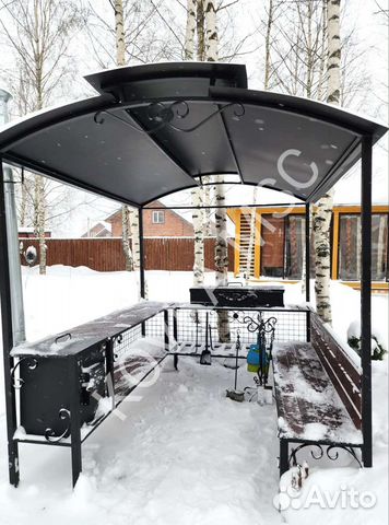 Беседка с мангалом