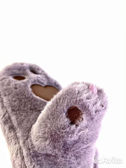 Варежки меховые лапки кошки, зайчика