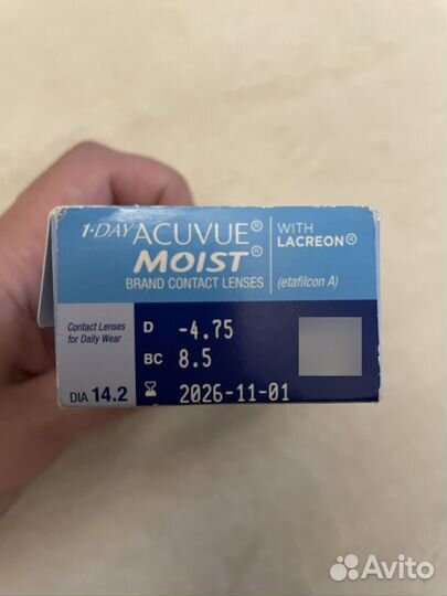 Контактные линзы acuvue 1 day moist