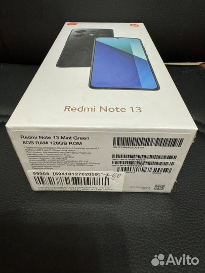 Xiaomi Redmi Note 13, 8/128 ГБ