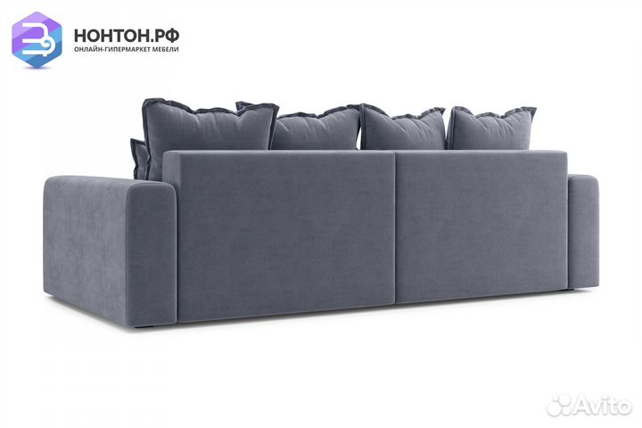 Диван угловой тик-так Омега темно-серый