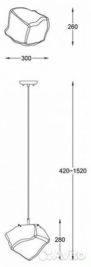 Подвесной светильник Zumaline Rock P0488-01A-F4FZ