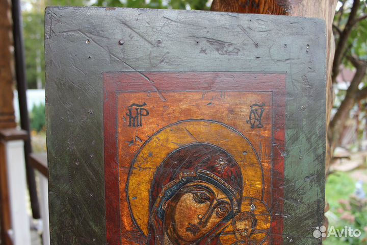 Старая икона Богородицы Казанская 40*31 живопись