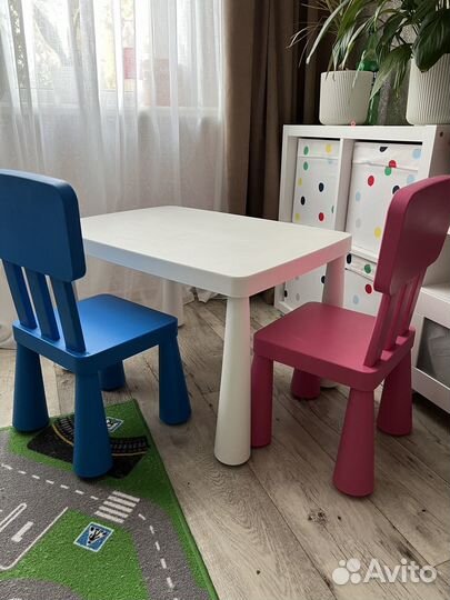 Детский стол и стул IKEA mammut