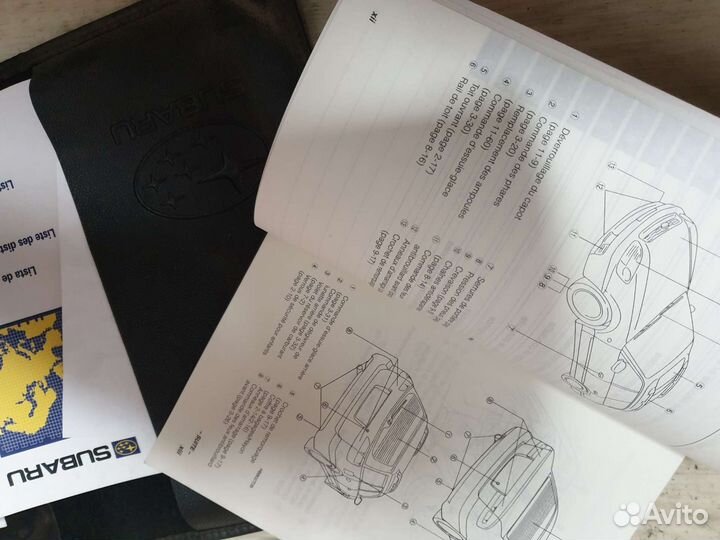 Кожаный чехол книга на субару аутбэк, легаси