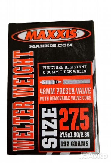 Камера велосипедная 27,5x1,9/2,35 F/V 48мм. Maxxi